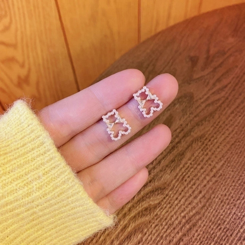 Fashion Geometric Alloy Plating Artificial Pearls Women's Earrings 1 Pair