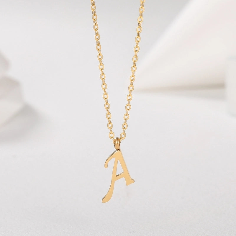 Minimalist Letter 201 Stainless Steel 18K Gold Plated Plating