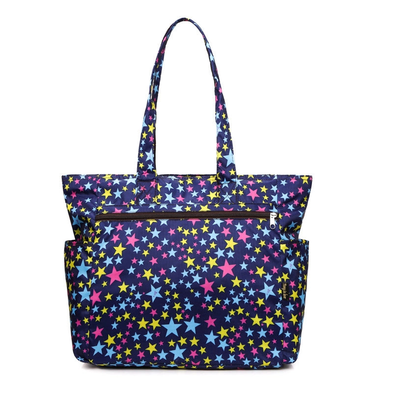 Women's Large Canvas Oxford Cloth Printing Vintage Style Classic Style Square Zipper Shoulder Bag
