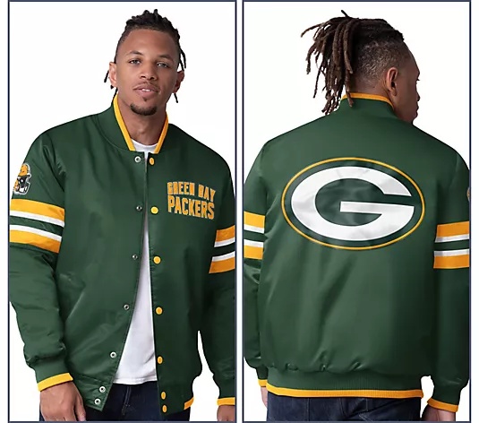 🔥Buy 2 for only $55🎁Buy 2 Get 2 Free🏈NFL Starter Satin Twill Snap Front Jacket