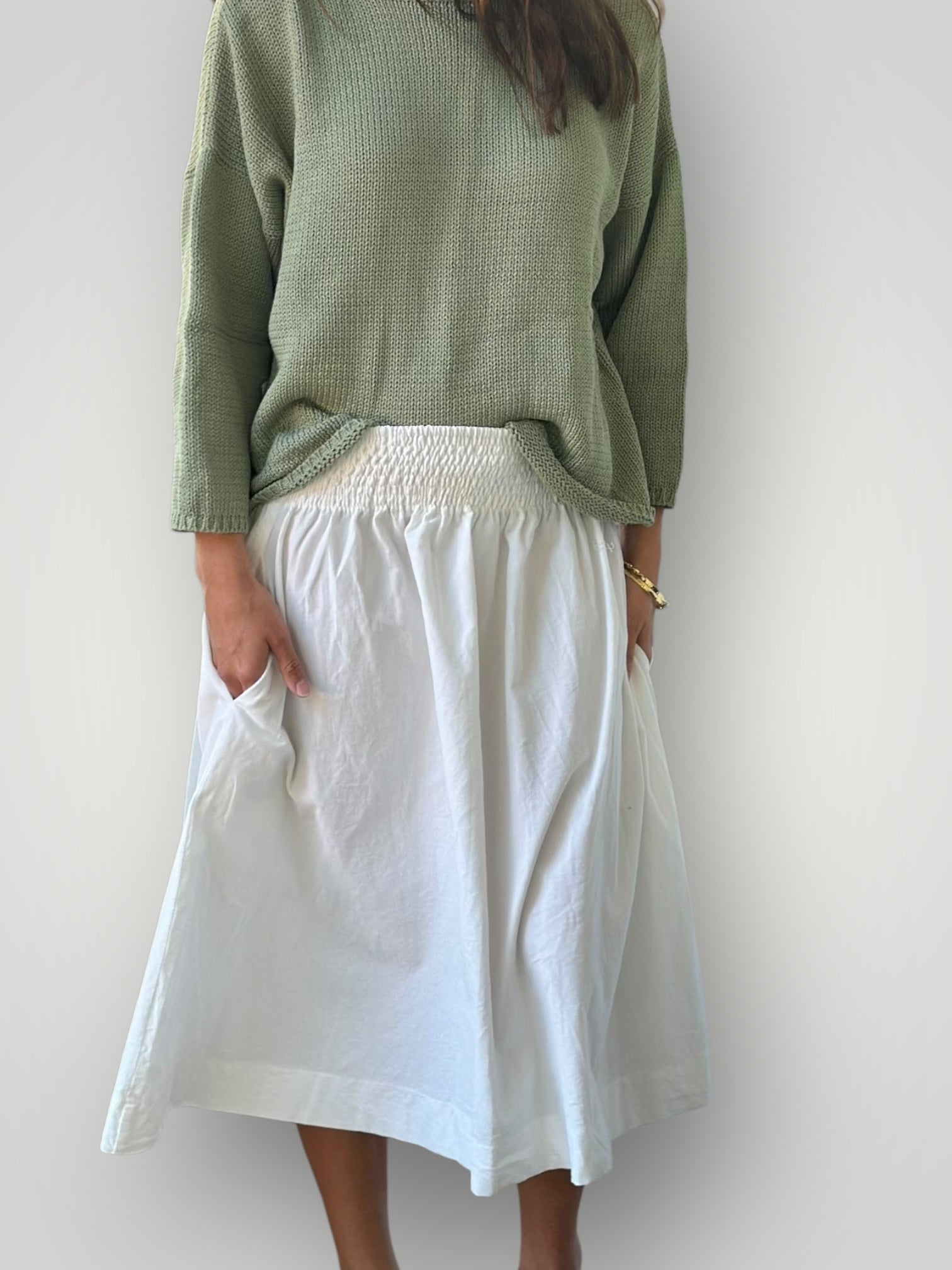 lola skirt - winter white cord