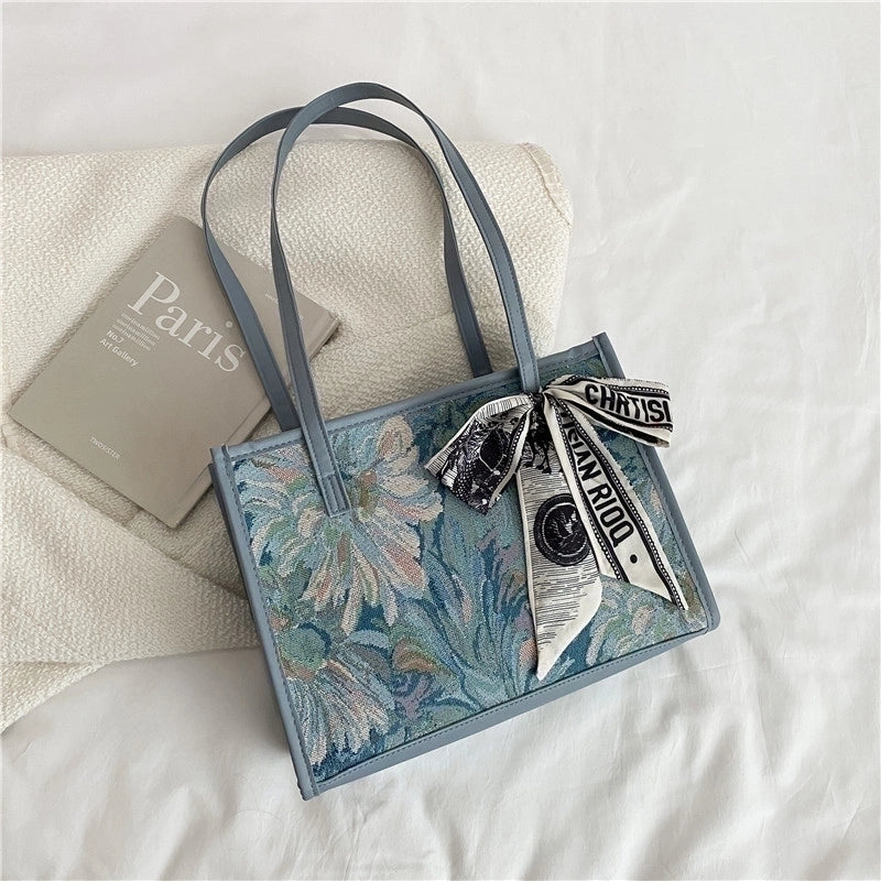 Women's Medium All Seasons Pu Leather Printing Vintage Style Square Zipper Shoulder Bag