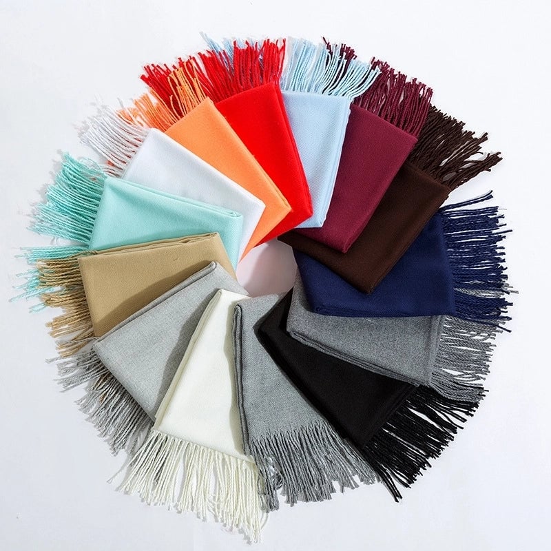 Adult Scarves Autumn And Winter New Tide Fashion Fashion Pure Color Scarf Men's Warm Cashmere Scarf