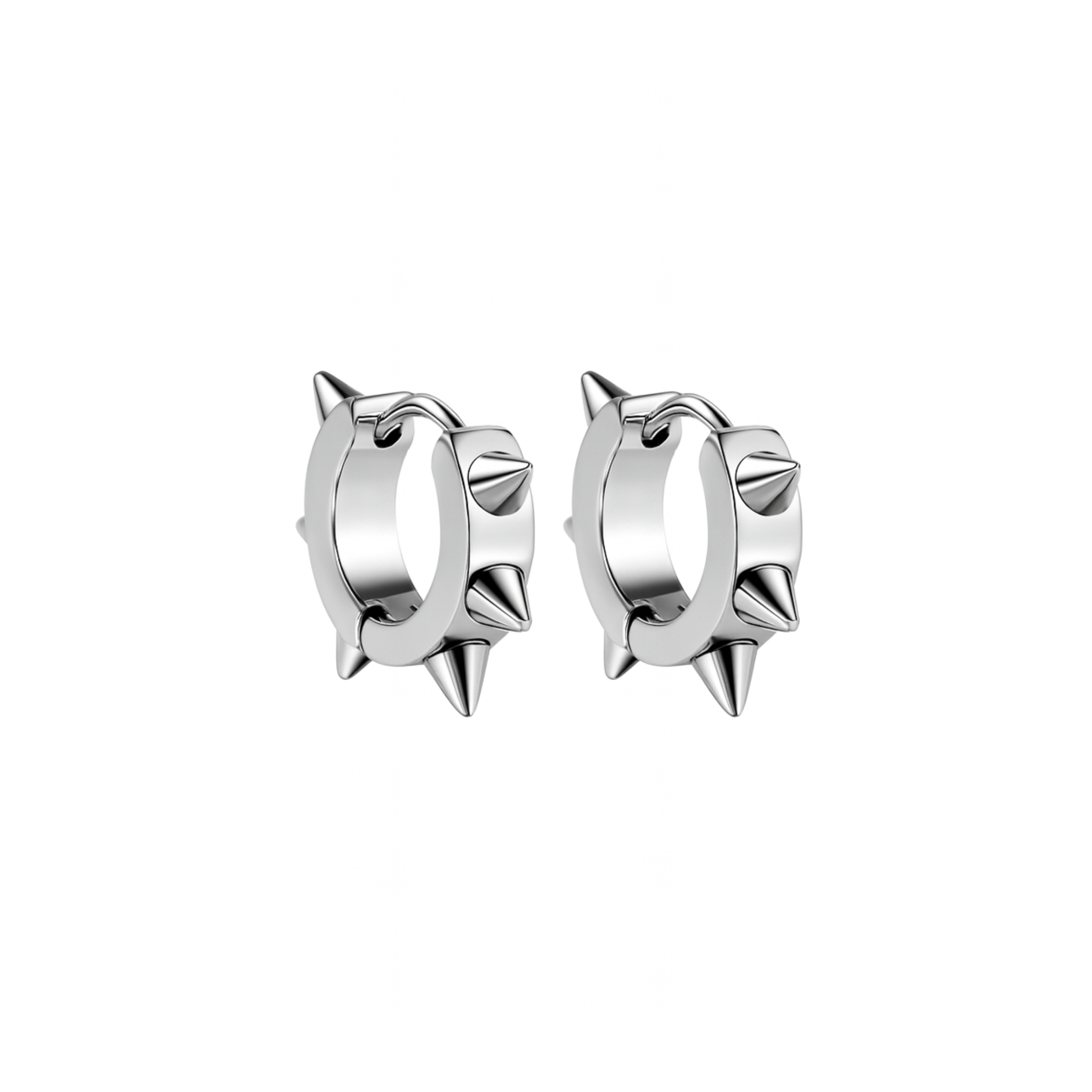 Spiked hoops - Silver