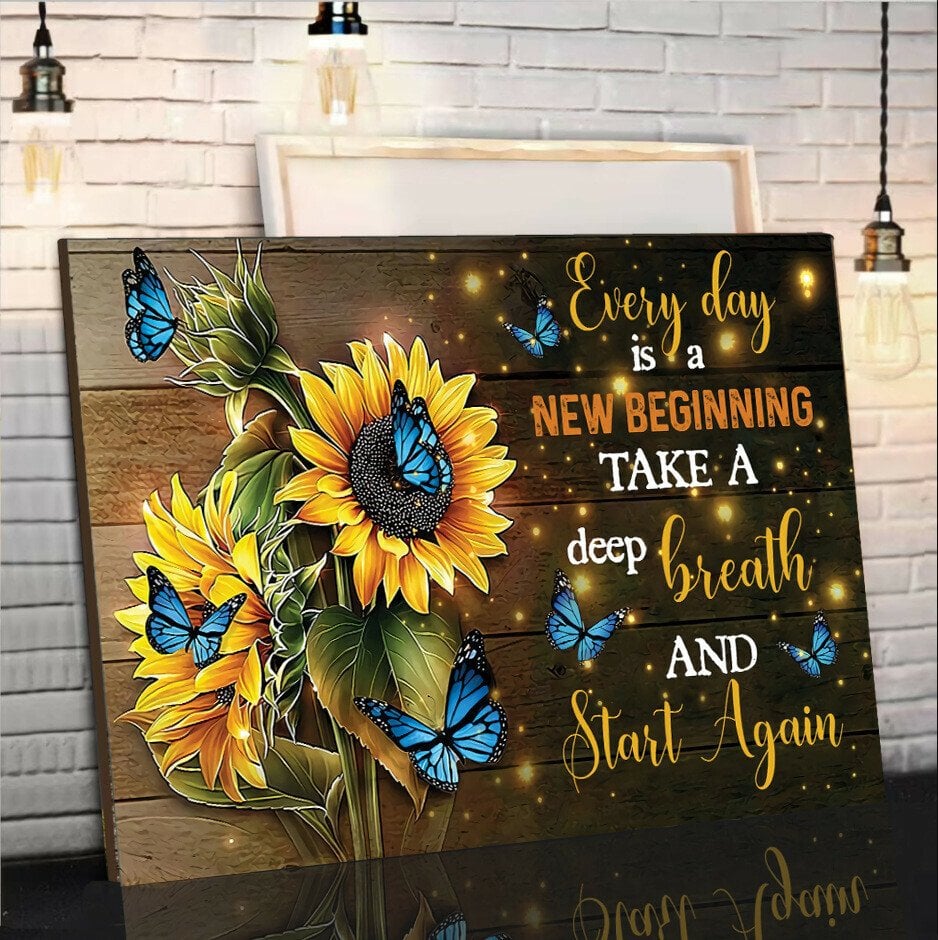 49% OFF -''Mother's Day gift''-Butterfly Sunflowers Wall Art