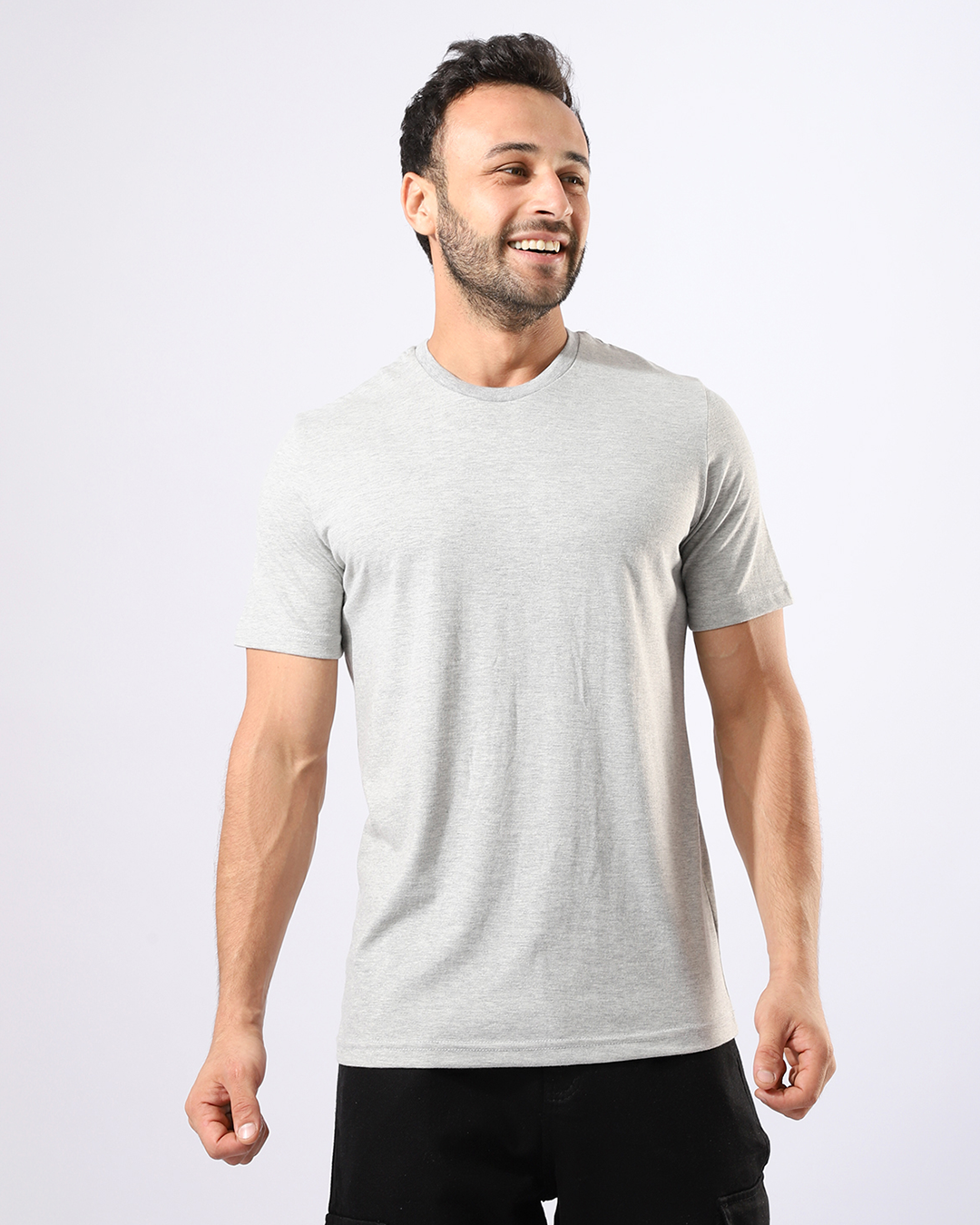 Men Round Neck T-Shirt Half-Sleeves