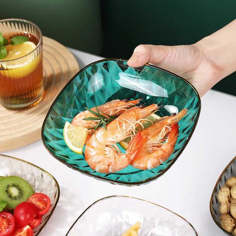 Light Luxury Transparent High-grade Bone Spitting Dish Household Dining Table Bone Dish Food Grade Snack Dish Fruit Dish Candy Nut Dish