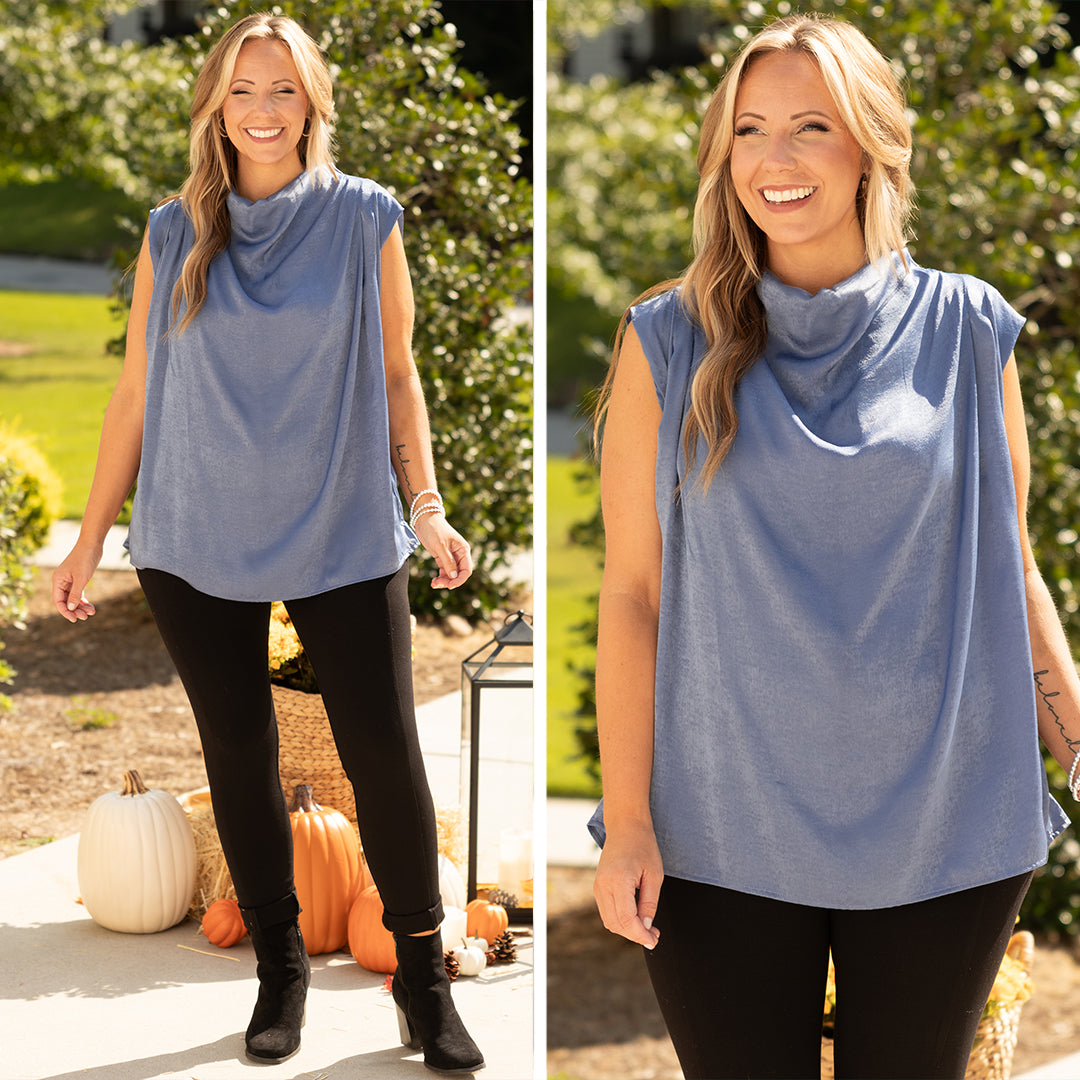 This Is For Us Blouse. Midnight Blue