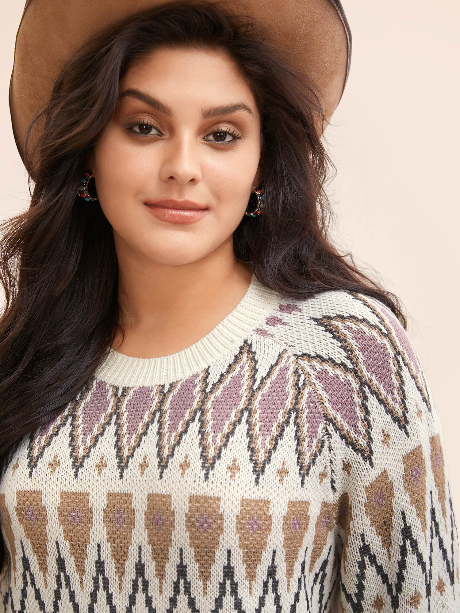 Fair Isle Jacquard Crew Neck Pullover