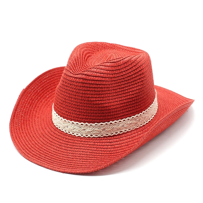 Unisex Classic Style Streetwear Solid Color Flat Eaves Straw Hat