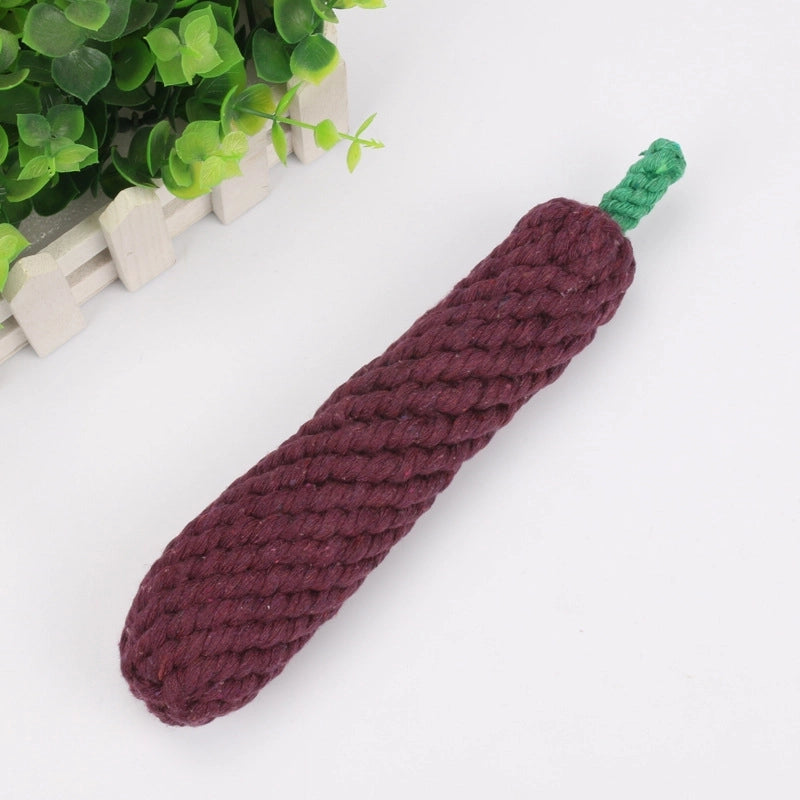 Cute Woven Animal Cotton Rope Molar Cat And Dog Toys