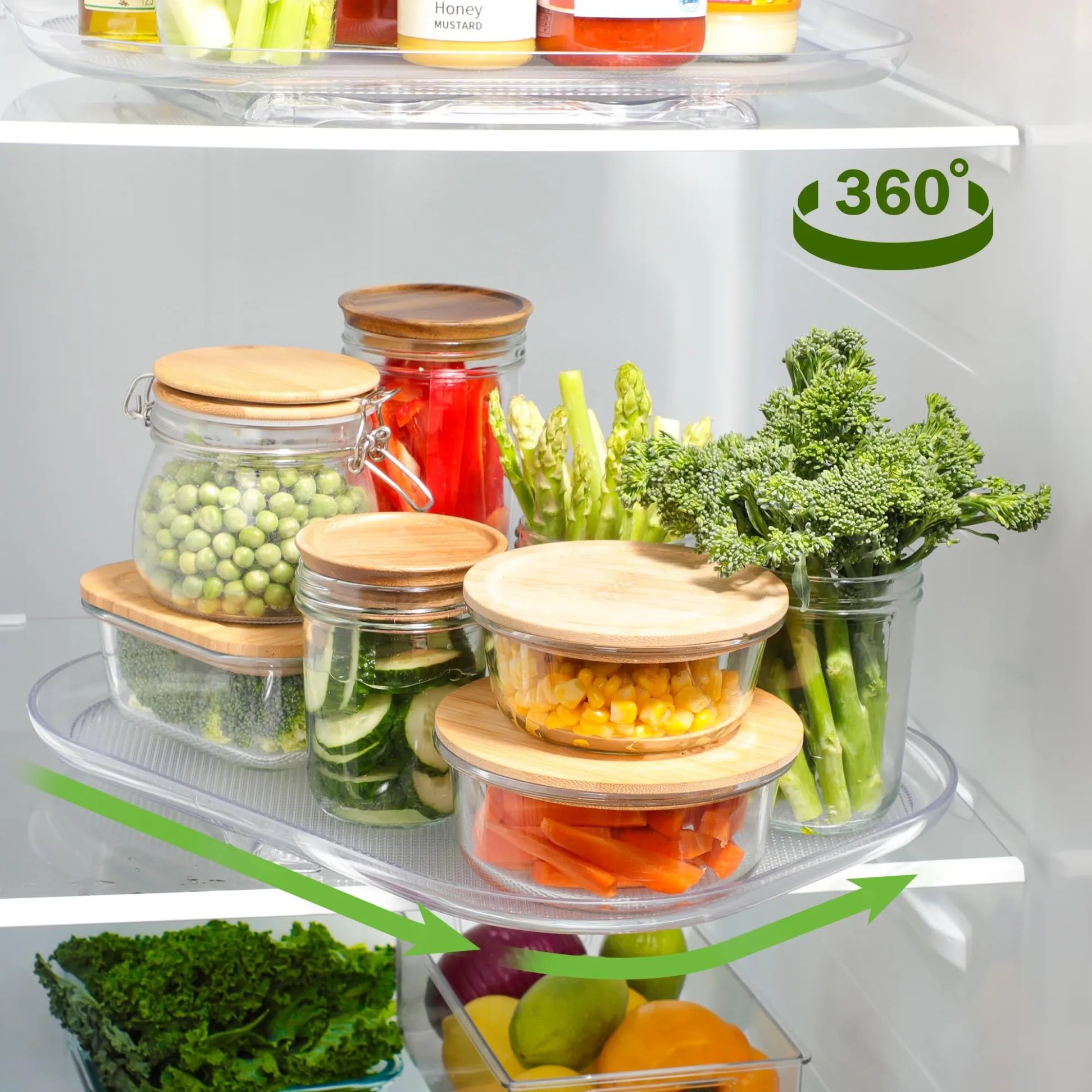 DJIWJDCDA 2023 New Lazy Susans Turntable Organizer for Refrigerator-😍BUY 3 GET 10% OFF & FREE SHIPPING