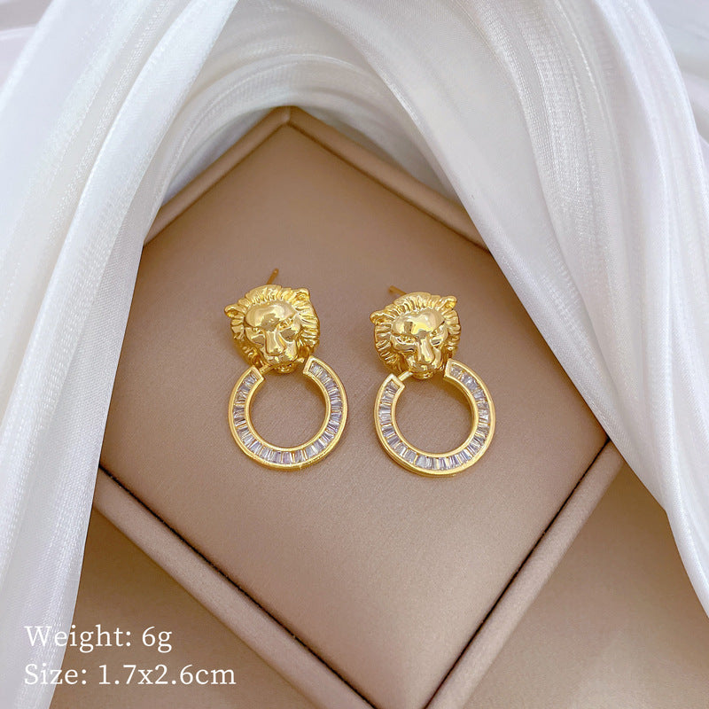 Cosmos Geometric Titanium Steel Electroplating Earrings