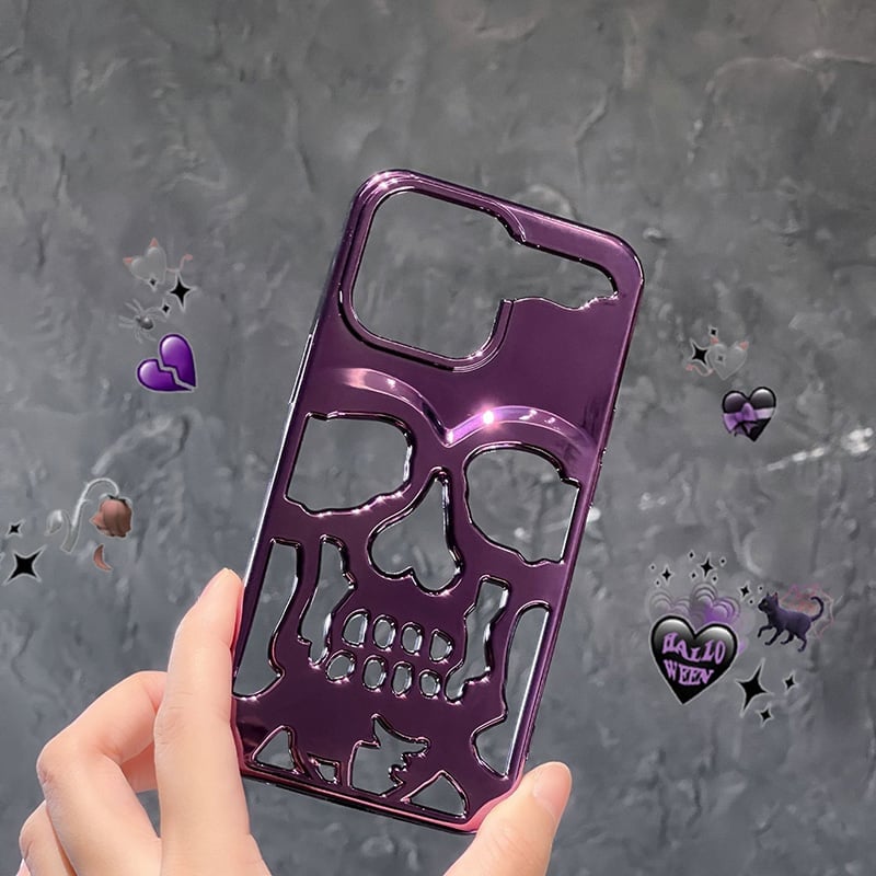 Plated Skull Case Cover For iPhone