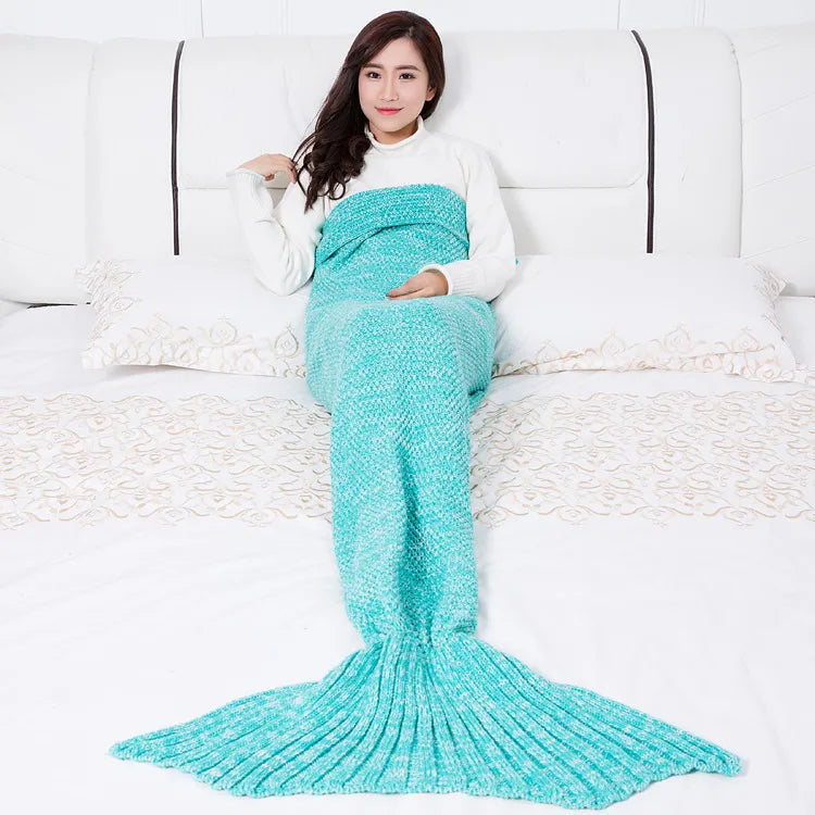 Knitted Mermaid Blanket