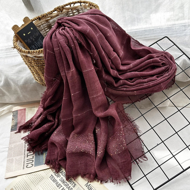 Unisex Retro Sweet Solid Color Artificial Cotton Scarf
