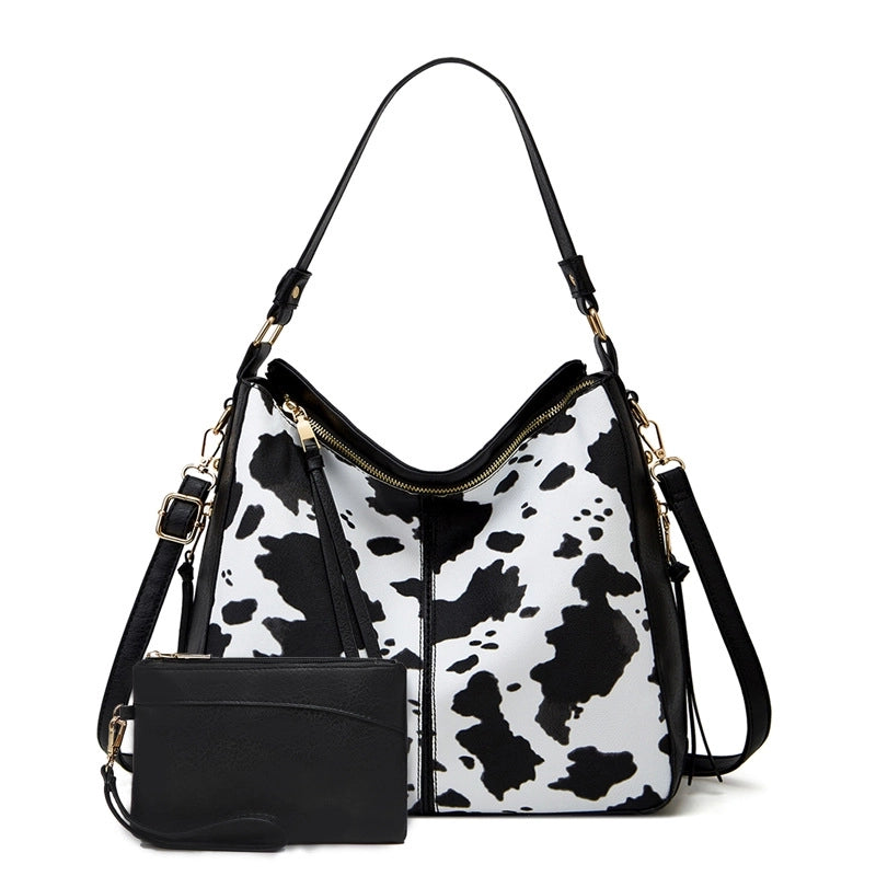 Women's All Seasons Pu Leather Leopard Streetwear Square Zipper Shoulder Bag