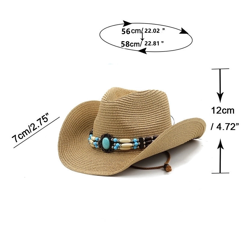 Unisex Retro Solid Color Handmade Crimping Straw Hat