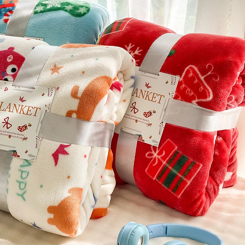 Casual Elegant Cartoon Christmas Tree Snowflake Polyester Blanket Couch & Sofa Decor
