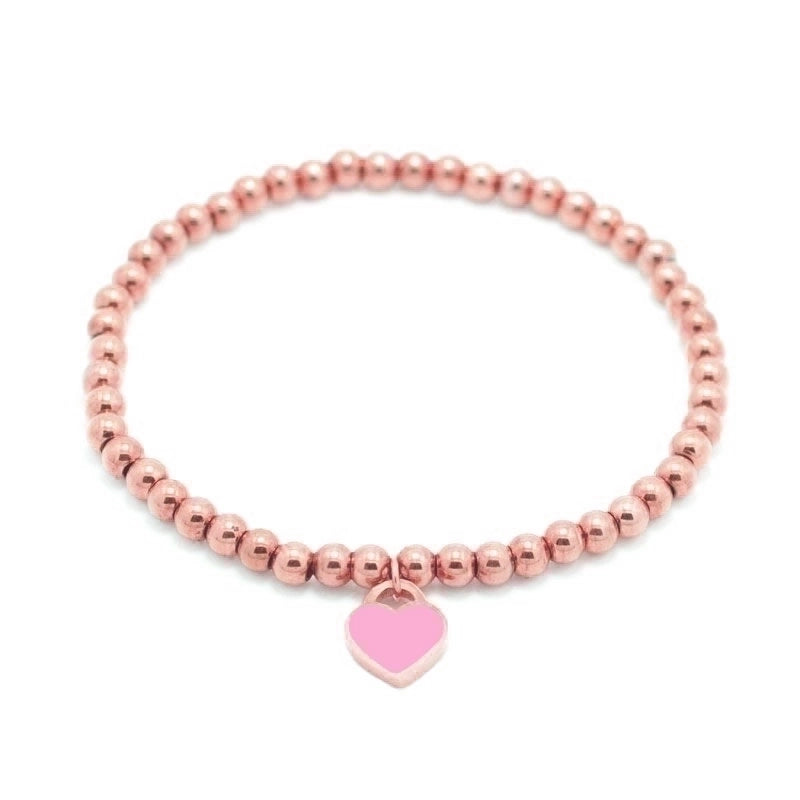 2 Pieces Basic Modern Style Heart Shape Stainless Steel Plating 18k Gold Plated Bracelets