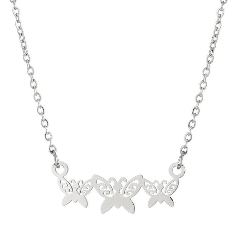 Fashion Butterfly 201 Stainless Steel 18K Gold Plated Plating Stainless Steel Necklaces