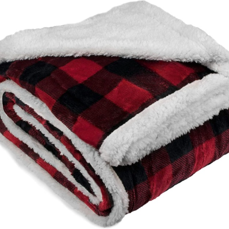 Sherpa Fleece Pet Blanket Reversible Microfiber
