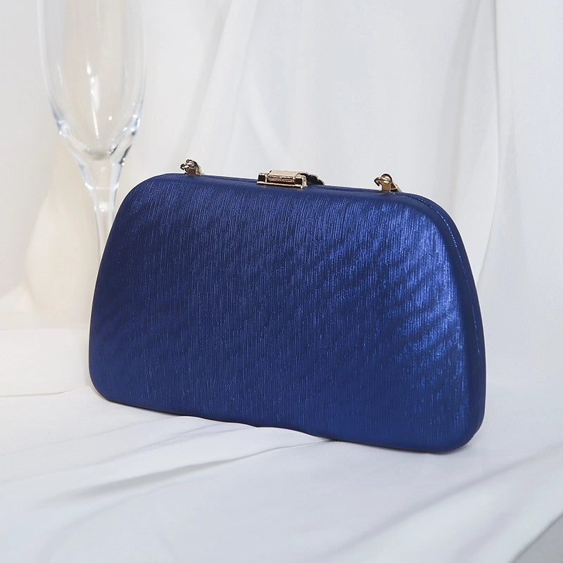 White Red Blue Pu Leather Solid Color Shell Evening Bags