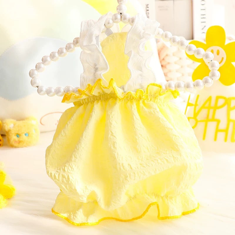 Solid Color Ruffled Puffy Dog Cat Dress