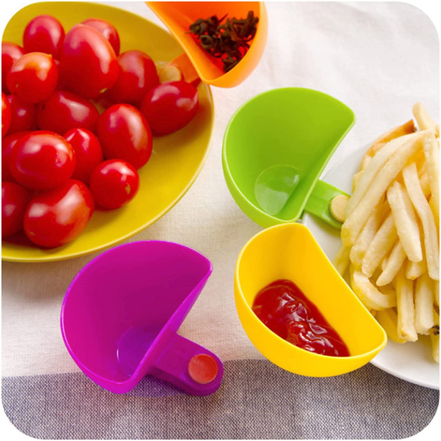 (🎄CHRISTMAS SALE NOW-48% OFF) 🍟Dip Clip Bowl Plate Holder4 Pcs/Set