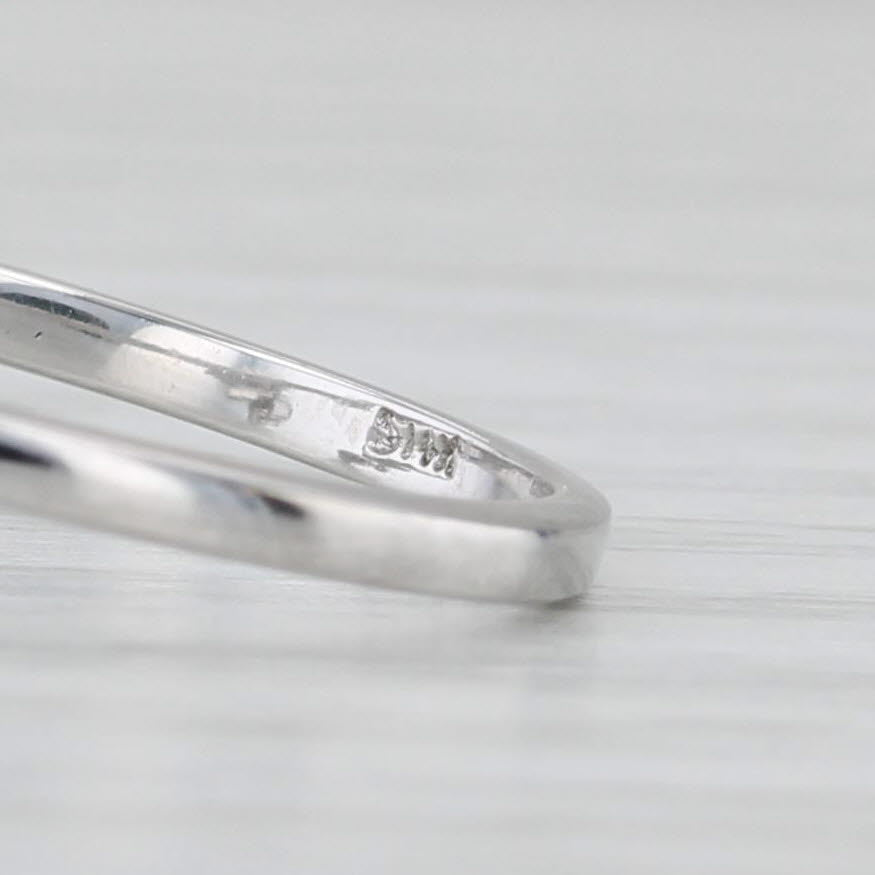 0.12ctw Diamond Ring Jacket Guard 14k White Gold Wedding Band Size 6
