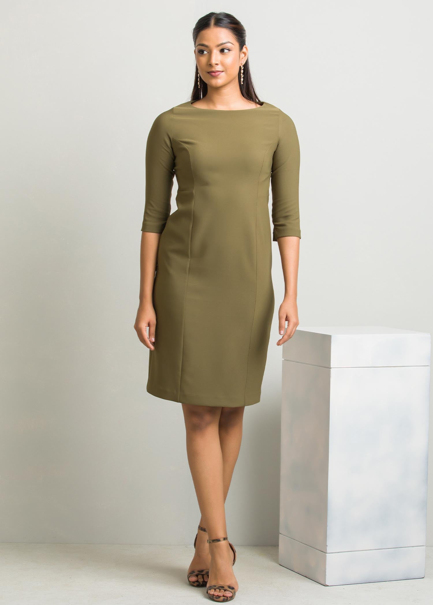 Bodycon dress with princes seams