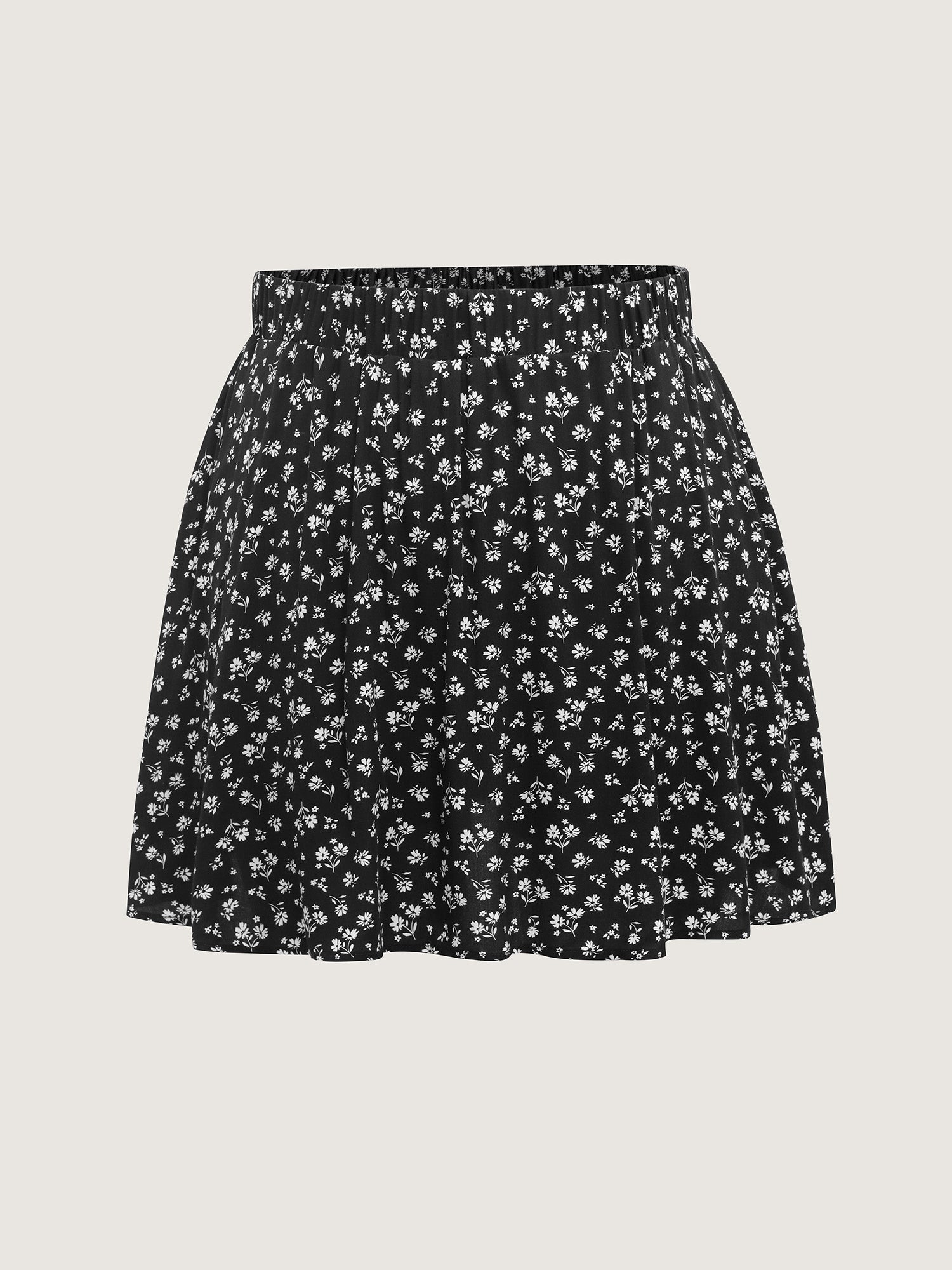 Ditsy Floral Print Stretchy Waist Skirt