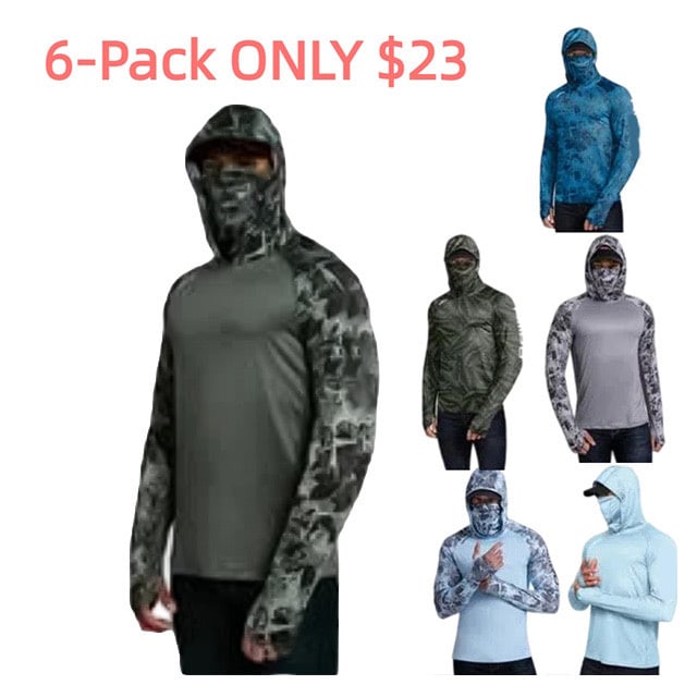 UPF 100+ Sun Protection Hoodie Shirts with UV Detection