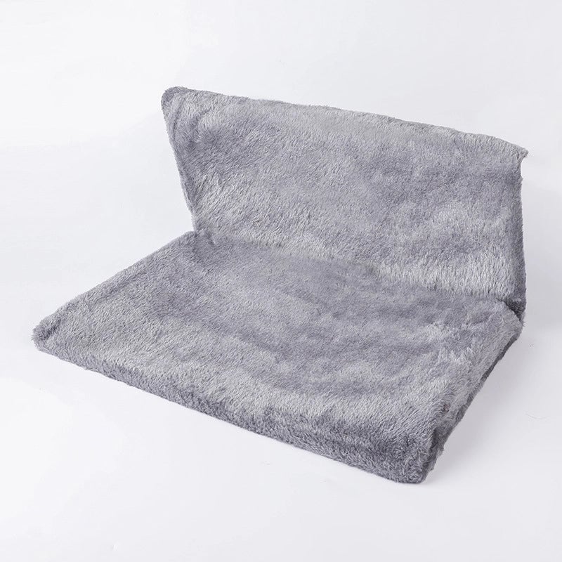 L-shaped Plush Cat Hammock Bed Hanging Style Cat Nest Bedside Stool Window Sill Mat Scratcher Toy Interactive Toy