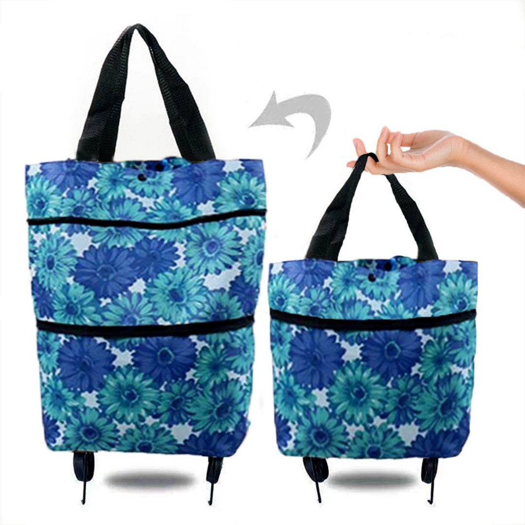 🎄Hot Sale🎁 - Foldable Shopping Trolley Tote Bag