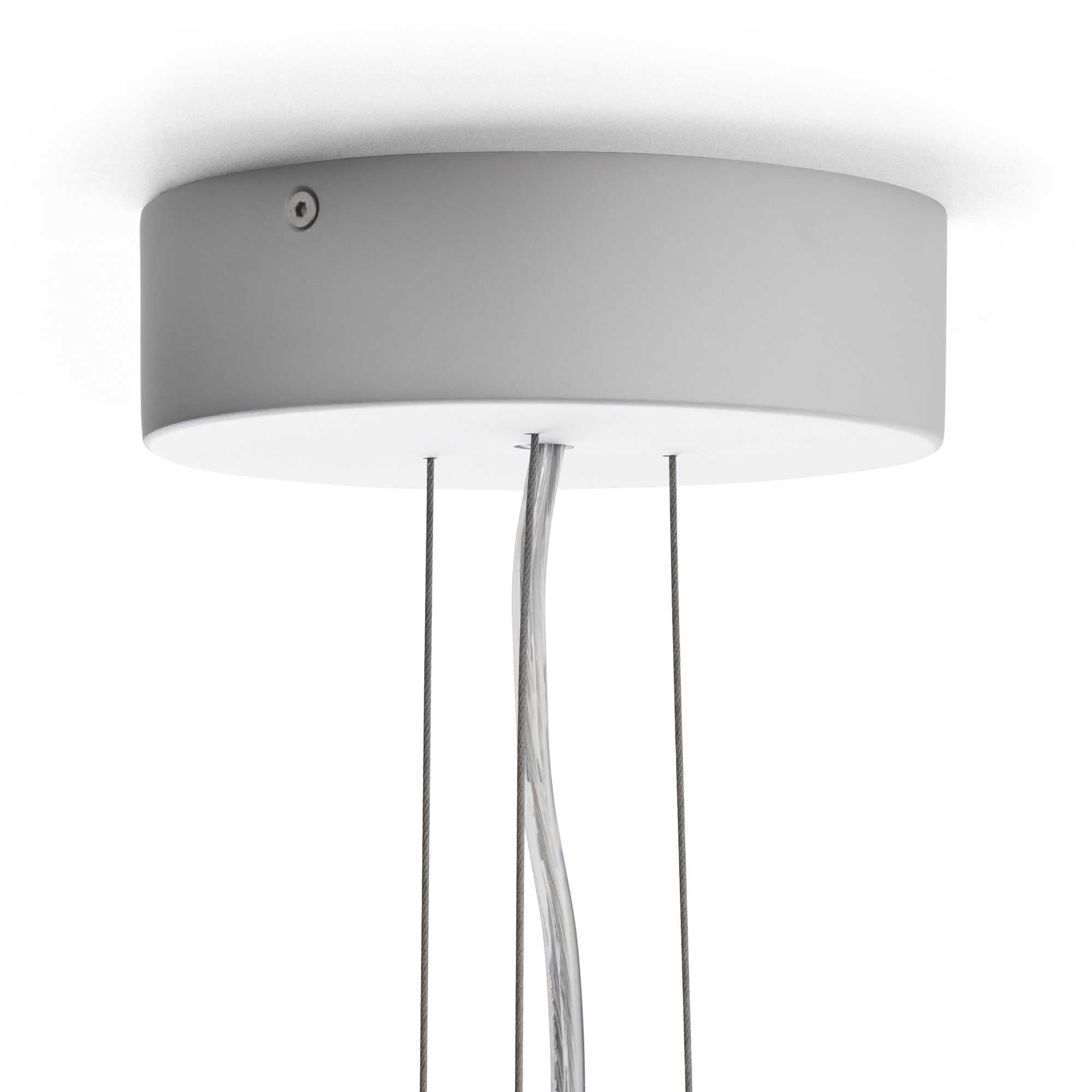 HAY Apollo chandelier 745 (six arms). white opal glass
