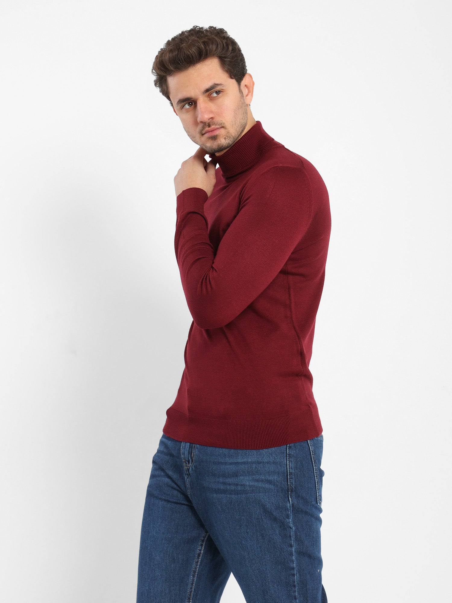 Basic Turtle Neck Solid Pullover
