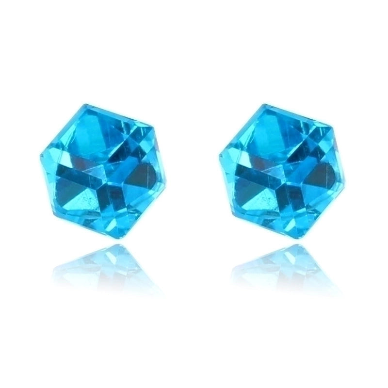 1 Pair Minimalist Geometric Artificial Crystal Magnet Stud Earrings
