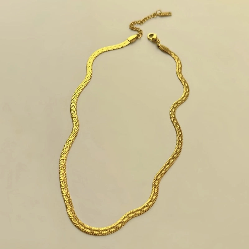 Titanium Steel French Style Plating U Shape Necklace