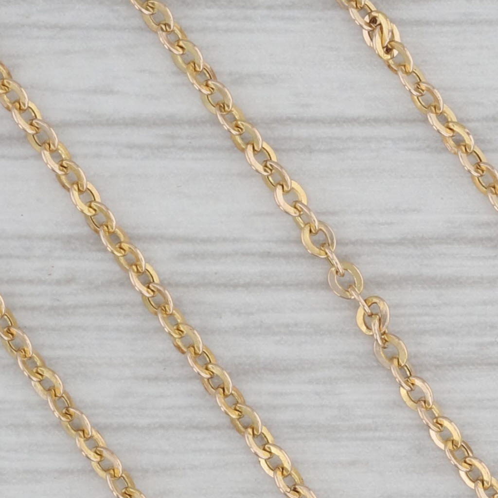 Long Cable Chain Necklace 14k Yellow Gold 32 1mm