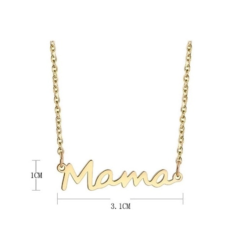 304 Stainless Steel 18K Gold Plated Minimalist Plating Letter Pendant Necklace