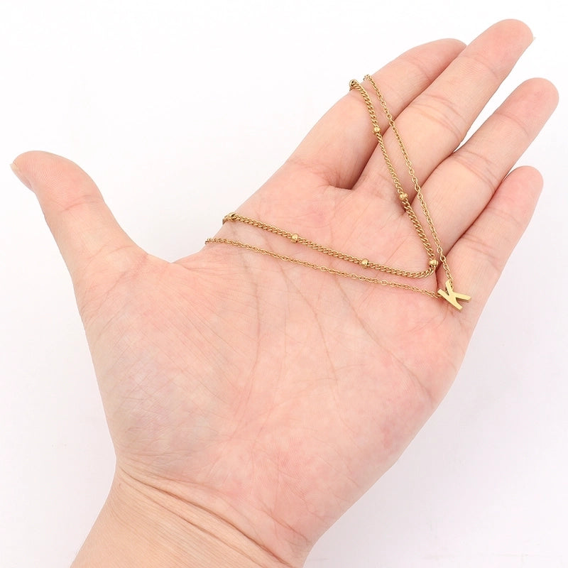Elegant Minimalist Classic Style Letter 201 Stainless Steel 304 Stainless Steel Stainless Steel Necklaces