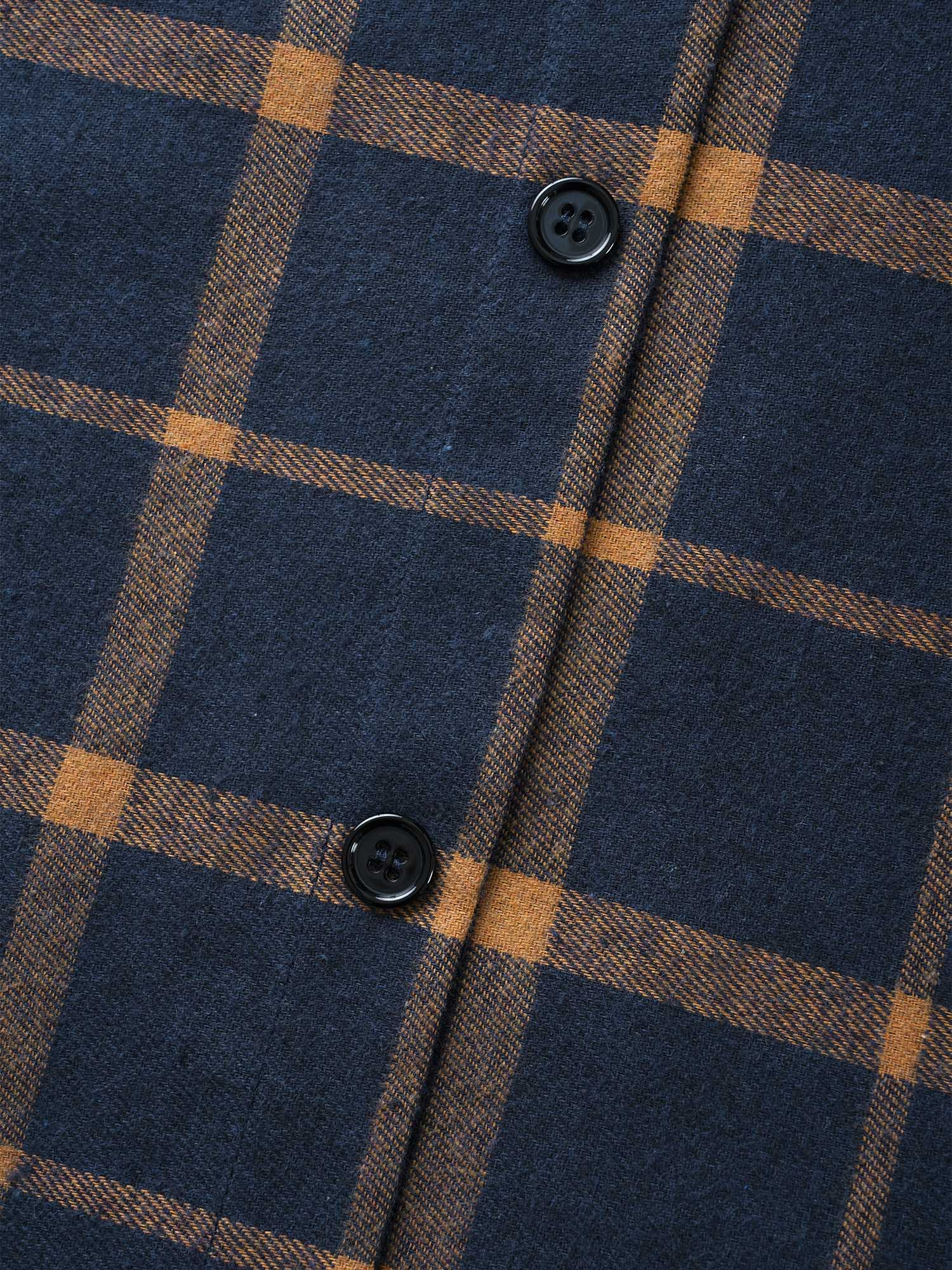 Plaid Button Through Belted Dress