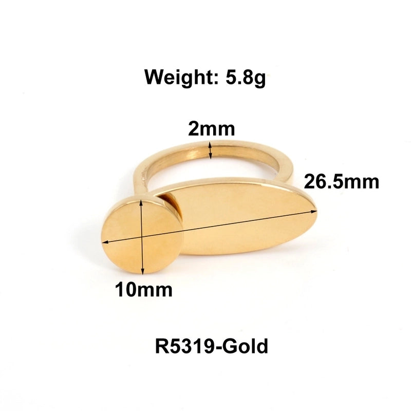 Vintage Style Classic Style Geometric Heart Shape Butterfly Titanium Steel Plating Rings