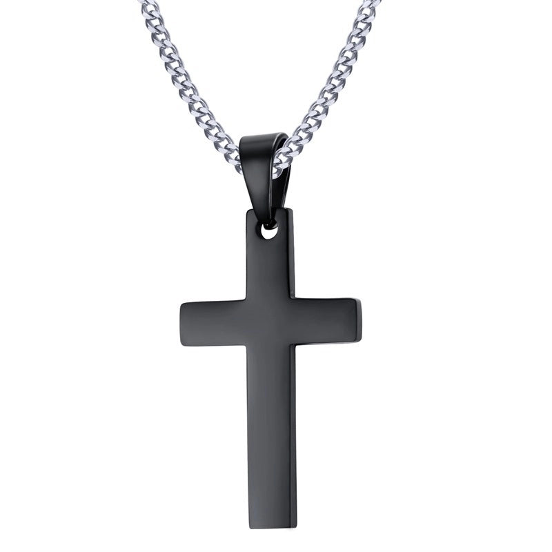 Jewelry Minimalist Cross 201 Stainless Steel Plating Stainless Steel Necklaces