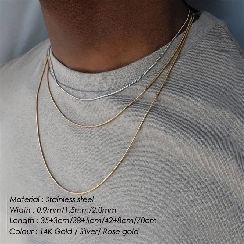Stainless Steel 14K Gold Plated Fashion Plating U Shape Necklace