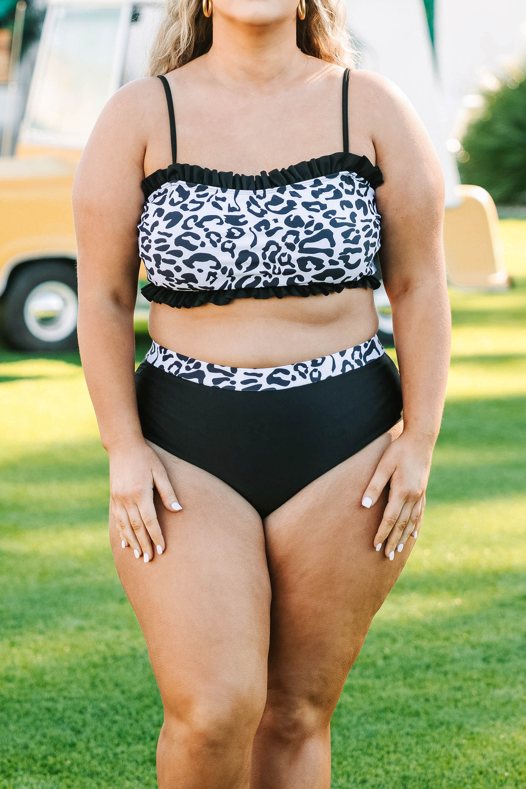 Island Getaway Swim Top. Black