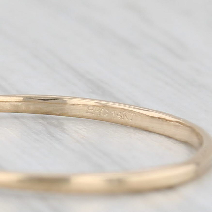 Cubic Zirconia Stackable Ring 14k Yellow Gold Size 6 Wedding Band