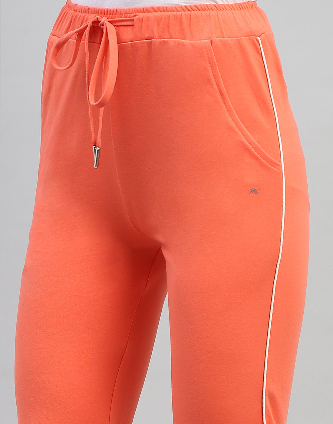 Women Orange Solid Regular Fit Lower