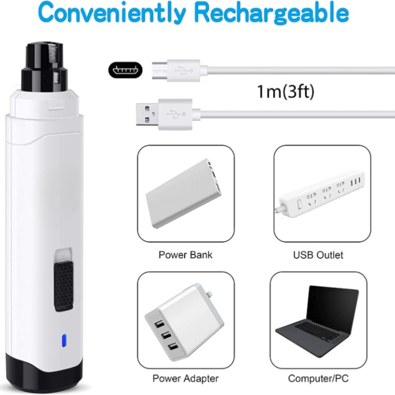 Electric Rechargeable Pet Nail Trimmer. Painless Paws Grooming